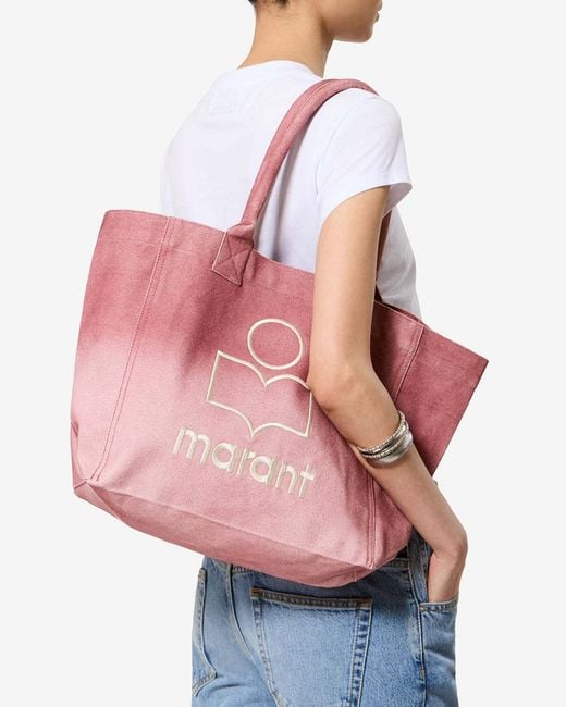 Isabel Marant Pink Yenky Logo Tote Bag