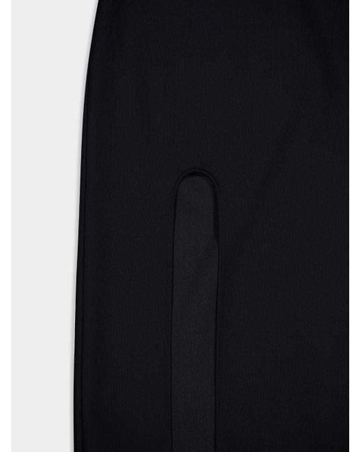 Stella McCartney Black Mid-Rise Twill Skirt