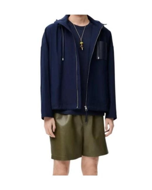 Loewe Blue Hooded Jacket for men