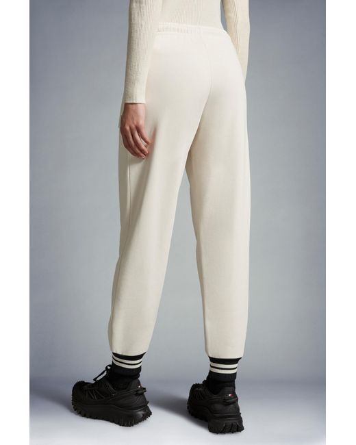Moncler Gray Logo Patch Detail Drawstring Sweatpants