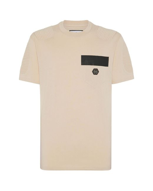 Philipp Plein Natural Short-Sleeved T-Shirt for men