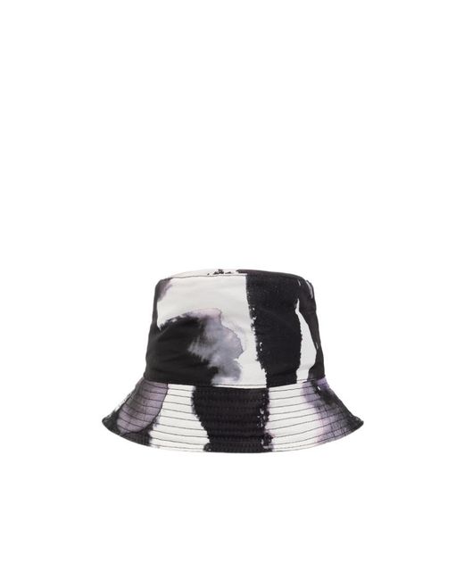 McQueen White Graffiti Printed Bucket Hat