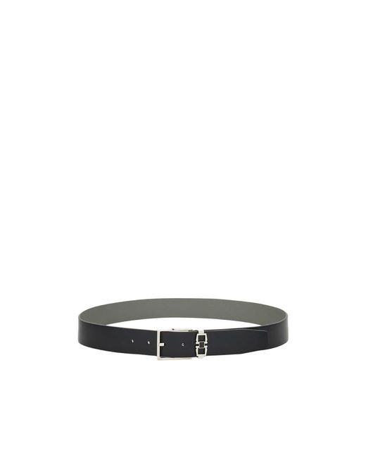 Ferragamo White Gancini Buckled Reversible Belt for men