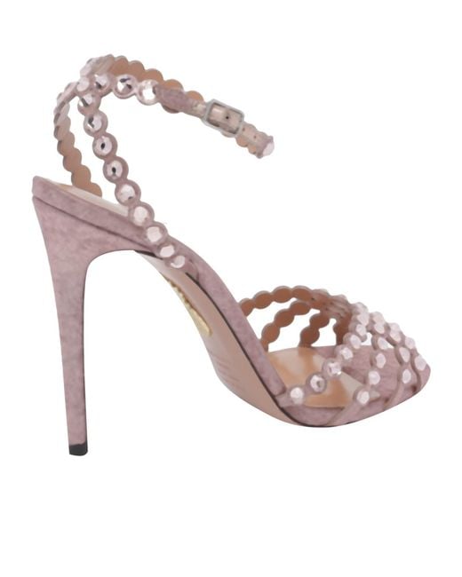 Aquazzura Pink Stiletto-Heeled Sandals