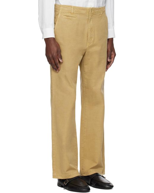 Auralee Natural Finix Pleated Pants for men