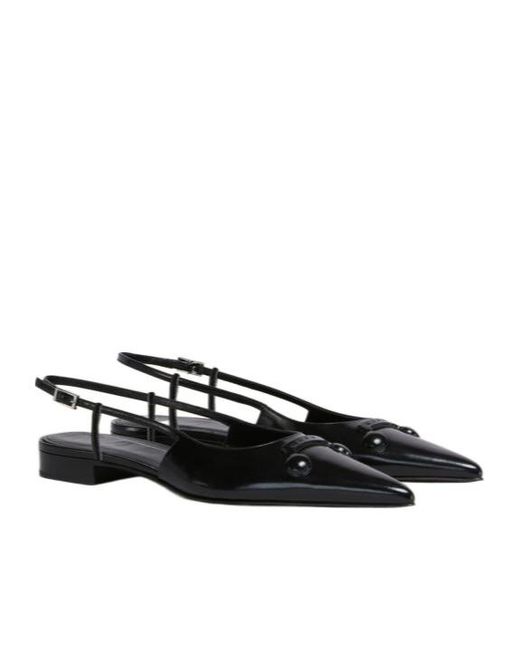 Marni Black Leather Trunkaroo Pointed Toe Slingback