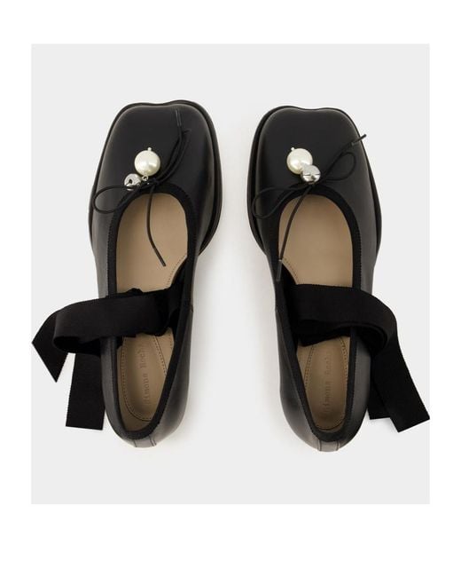 Simone Rocha Black Heart Toe Strapped Ballerinas