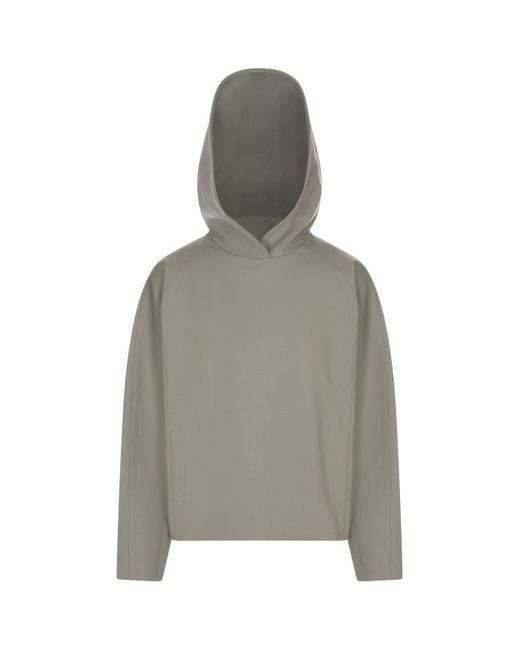 Max Mara Gray Hooded Long-Sleeved Hoodie