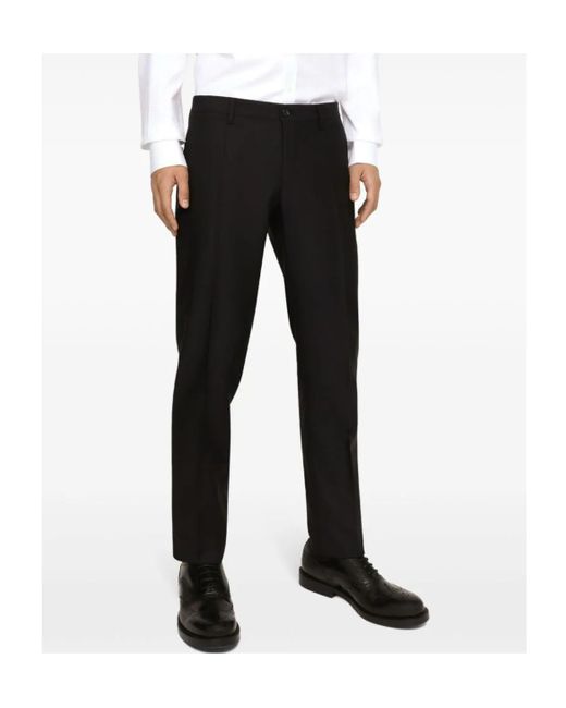 Dolce & Gabbana Black Martini-Fit Tailored Suit for men