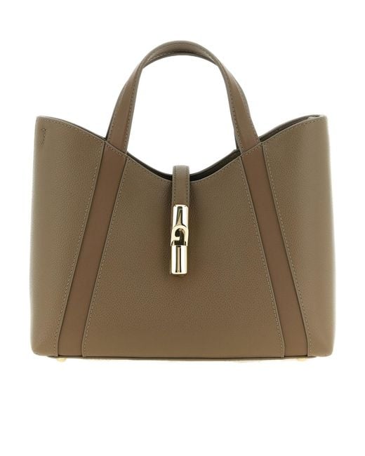 Furla Brown Goccia S' Shopping Bag