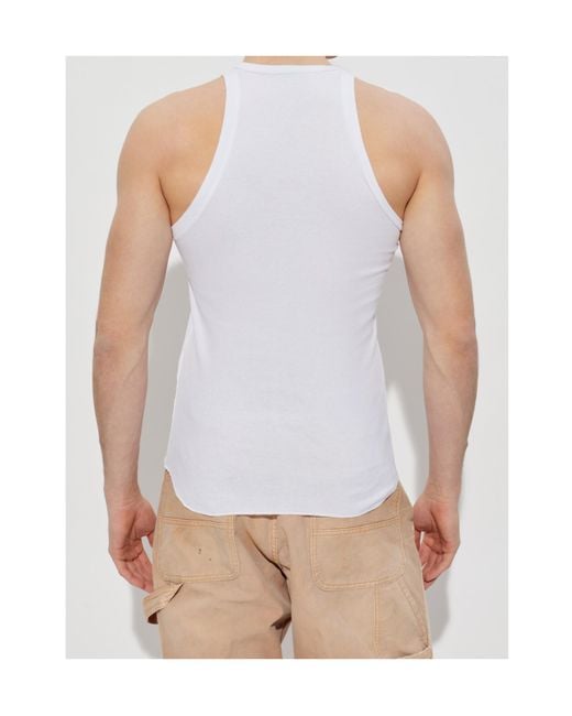 DSquared² White Crewneck Sleeveless Vest for men