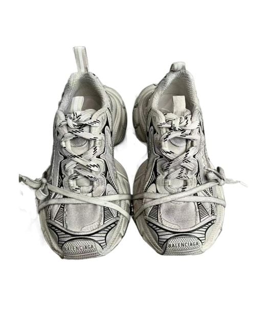 Balenciaga Gray 3Xl Lace-Up Sneakers