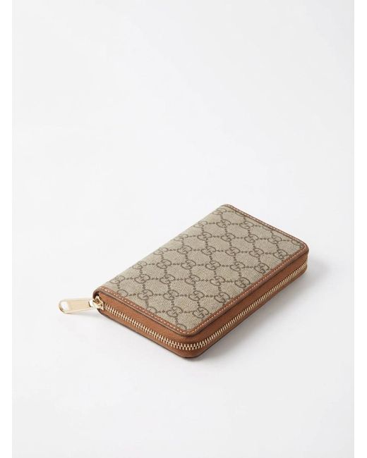 Gucci Multicolor Gg Emblem Zip Around Wallet