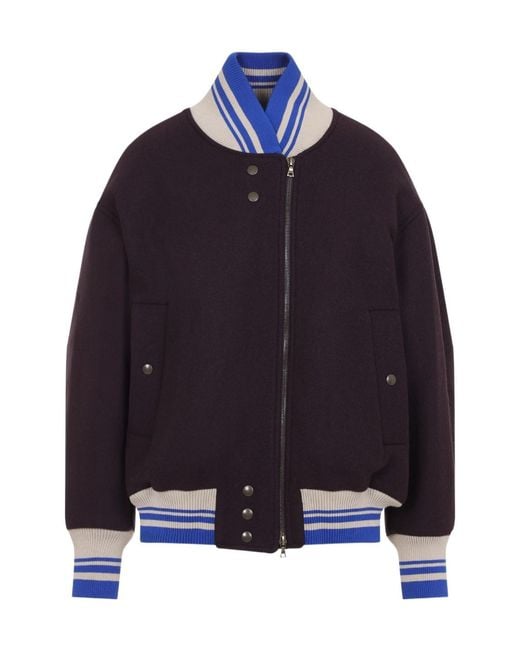 Dries Van Noten Blue Valdi Bomber Jacket