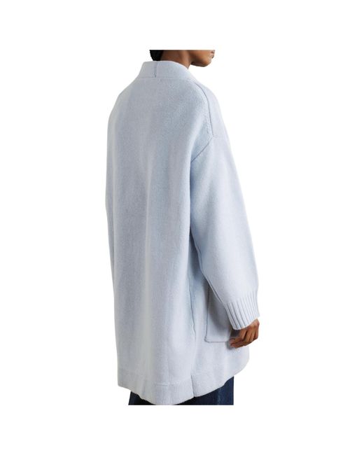 The Elder Statesman Blue Oversized Cardigan