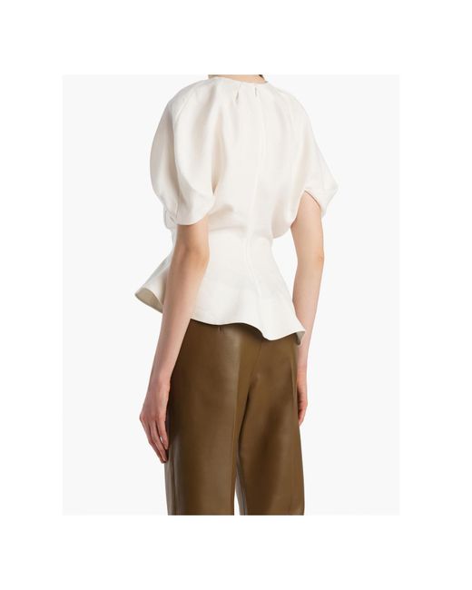 Khaite White Draped Top