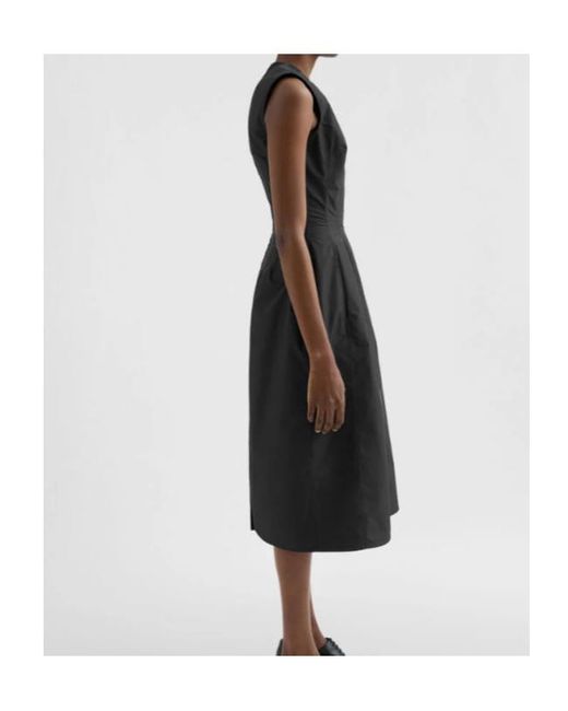 Jil Sander Black Calf Length Sleeveless Dress