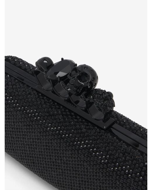 McQueen Black Long Knuckle Clutch