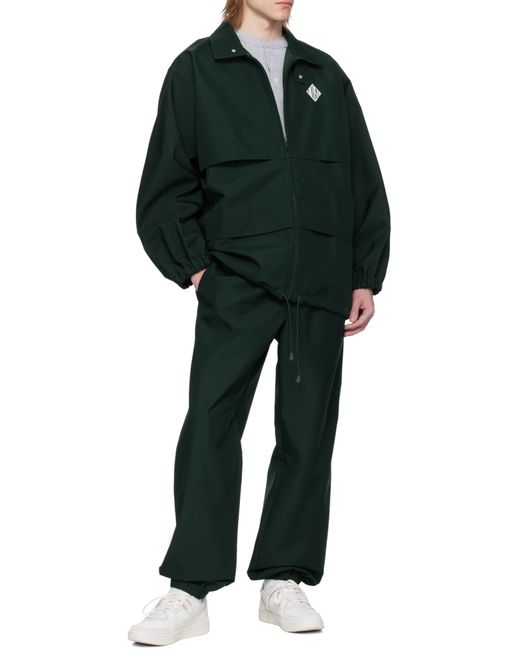 Lacoste Black Runway Oversized Twill Trousers for men