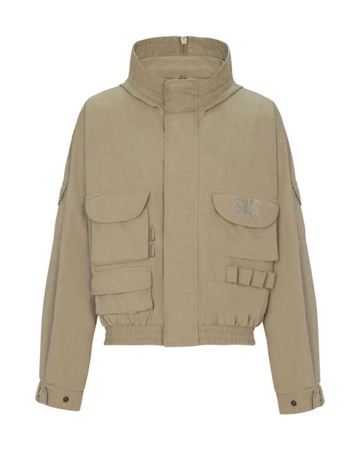 Balmain Natural Stamp Cargo Jacket for men