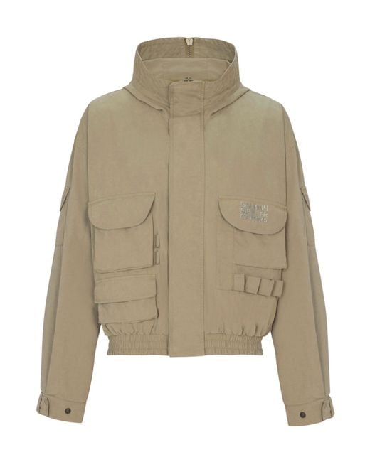 Balmain Natural Stamp Cargo Jacket for men