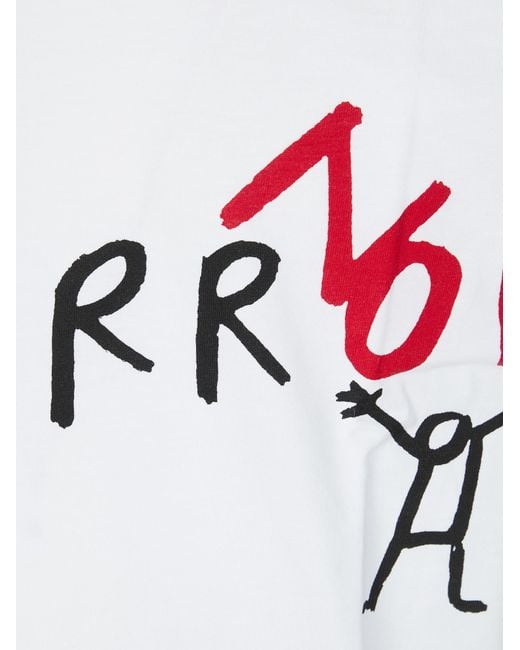 Comme des Garçons White Crew Neck Short-Sleeved T-Shirt for men