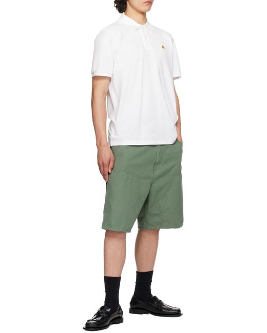 Carhartt White Short-Sleeved Polo Shirt for men