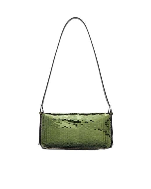 Fendi Green Baguette Shoulder Bag