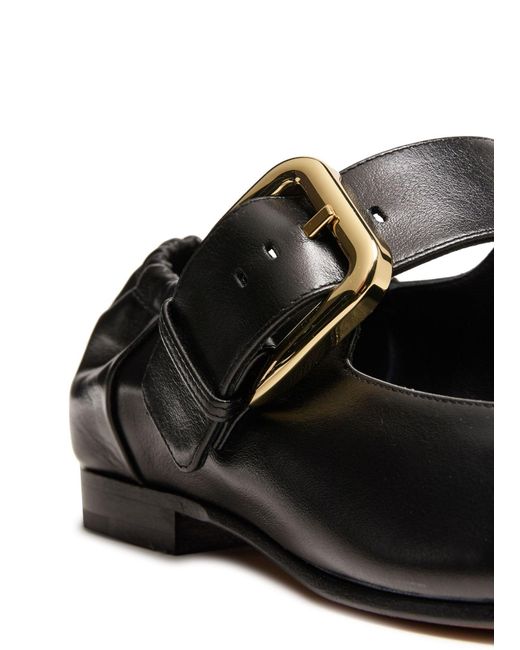 Bottega Veneta Black Mary-Jane Ballet Flats