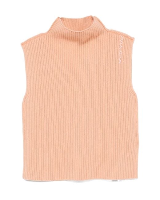 Marni Natural Ribbed Wool Vest