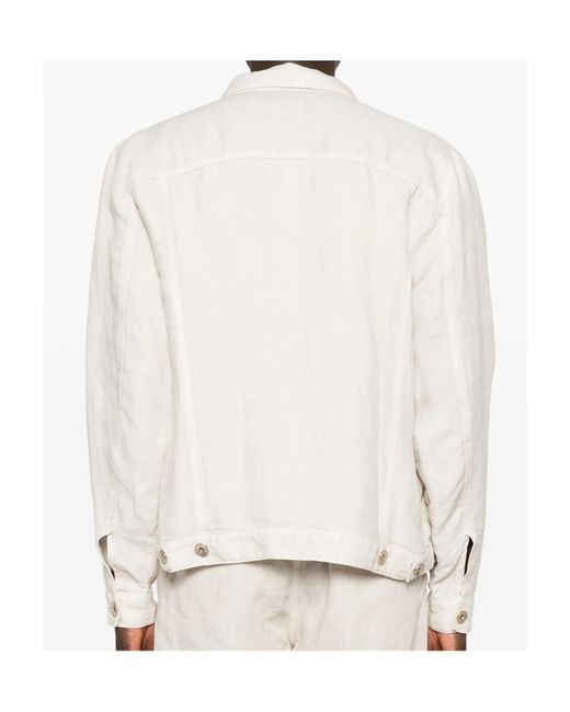 Eleventy White Linen Jacket for men
