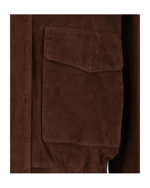 Arma Brown Halti Suede Bomber Jacket
