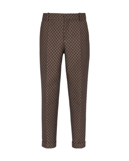 Balmain Gray Straight Casual Pants for men
