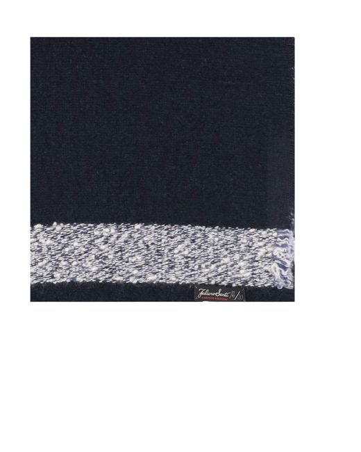Faliero Sarti Blue Tasseled Scarf
