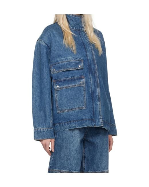 Co. Blue Denim Bomber Jacket
