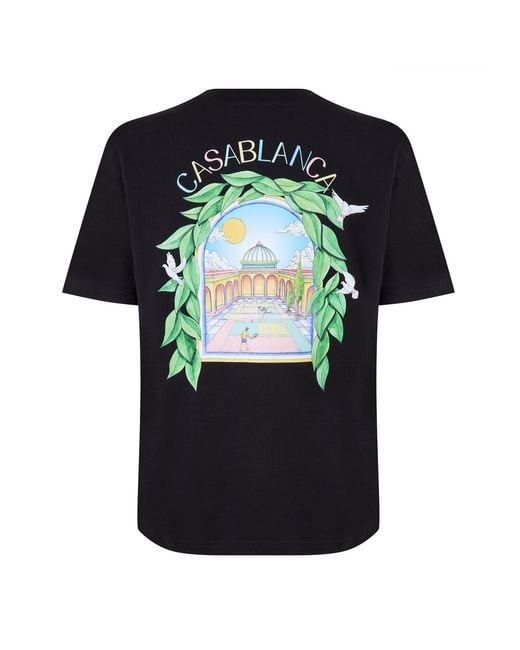 Casablanca Black Short-Sleeved T-Shirt for men