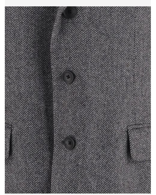 Tagliatore Gray Long-Sleeve Blazer for men