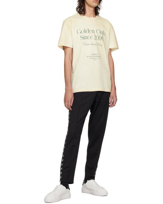 Golden Goose Deluxe Brand Black Logo Star Pattern Sweatpants for men