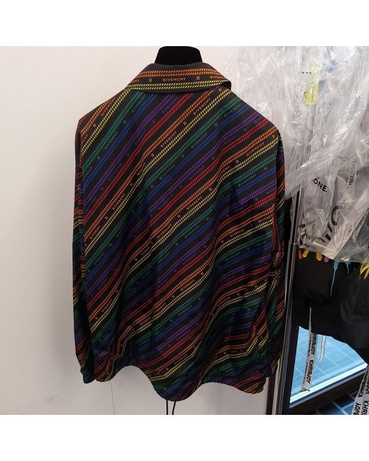 Givenchy Blue Chain-Print Buttoned Jacket for men