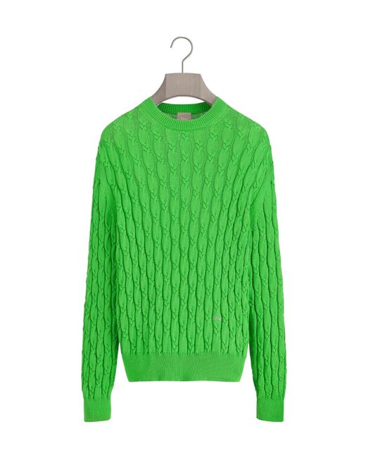 Dior Green Homme Braided Crewneck Knitted Jumper for men
