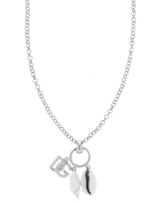 Dolce & Gabbana Multicolor Pendant Detailed Necklace for men
