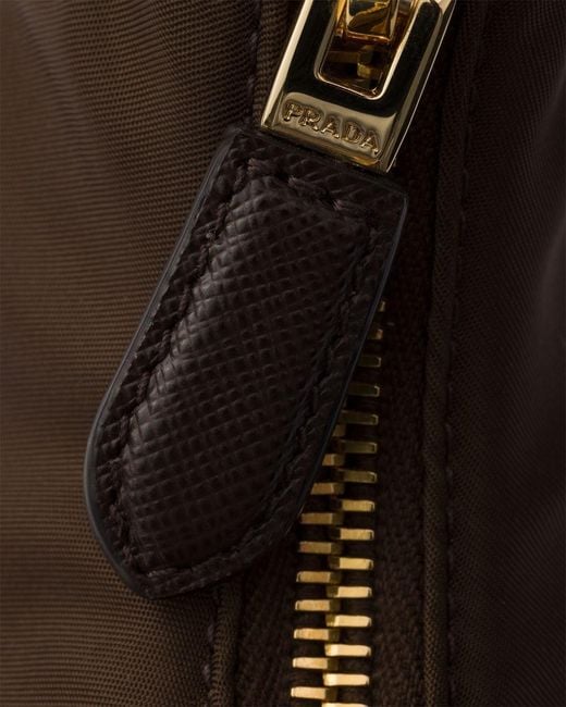 Prada Brown Re-Edition 2005 Re-Nylon And Saffiano Mini Bag