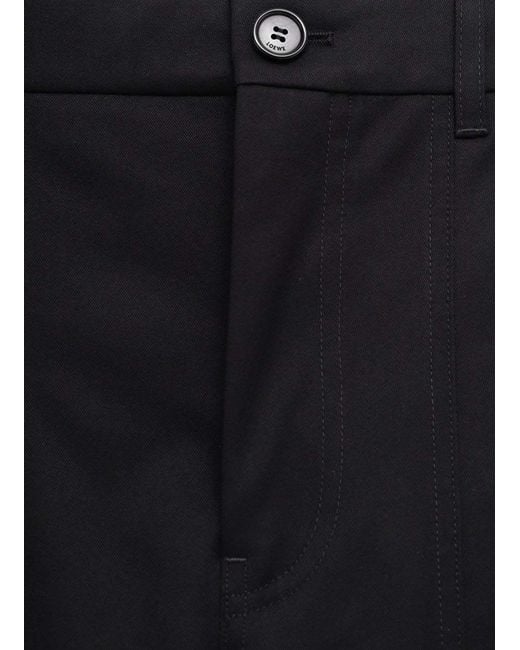 Loewe Black Wide Leg Cargo Trousers for men