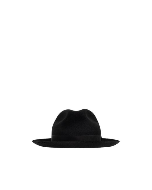 Giorgio Armani White Wide-Brimmed Wool Hat for men