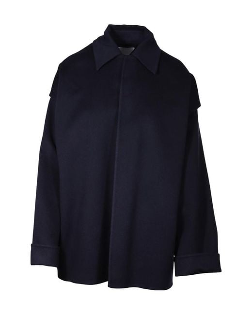 Bottega Veneta Blue Buttoned Oversized Coat