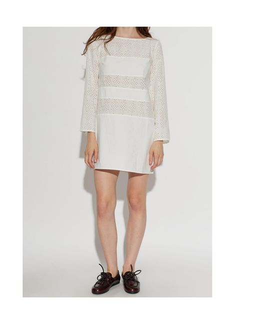 Posse White Long-Sleeved Dress