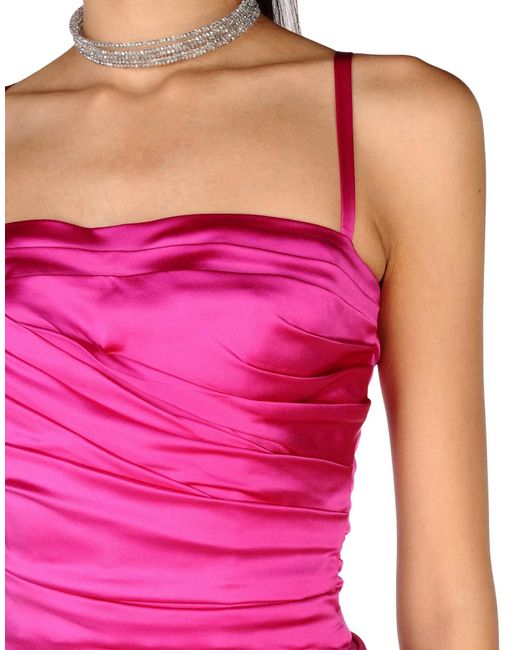 Dolce & Gabbana Pink Sleeveless Satin Dress