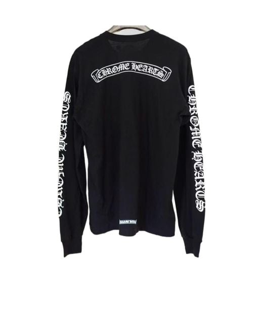 Chrome Hearts Black Scroll Long-Sleeve T-Shirt for men