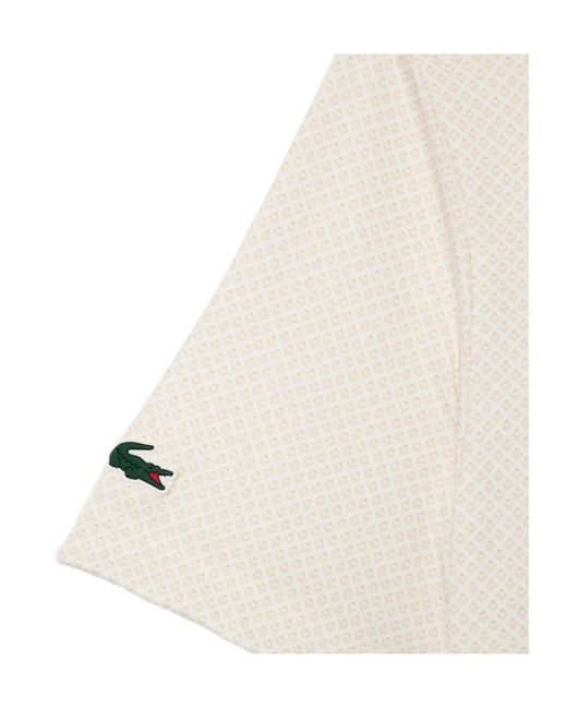 Lacoste White Solid Color Polo Shirt for men