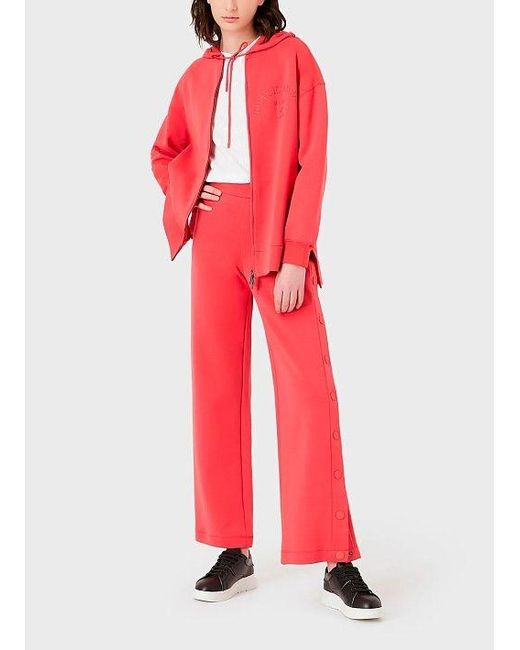 Emporio Armani Red Logo And Hat Casual Jacket